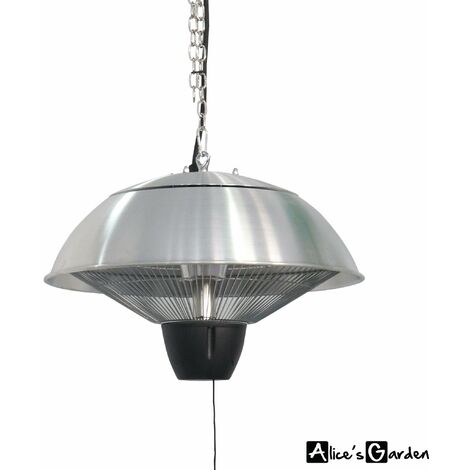 Electric patio heater, 1500W, Oslo, Grey, 42x42x29.5 cm