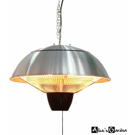 Electric patio heater, 1500W, Oslo, Grey, 42x42x29.5 cm