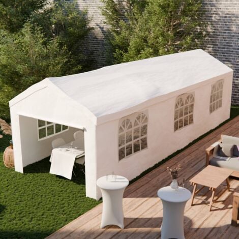 Reception tent - Burdigala 3x9m -  White, metal connectors, garden tent ideal for reception to be used as a gazebo or arbour