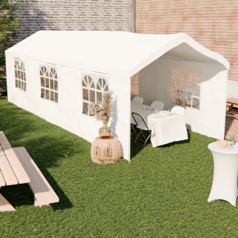 Reception tent - Burdigala 3x9m -  White, metal connectors, garden tent ideal for reception to be used as a gazebo or arbour