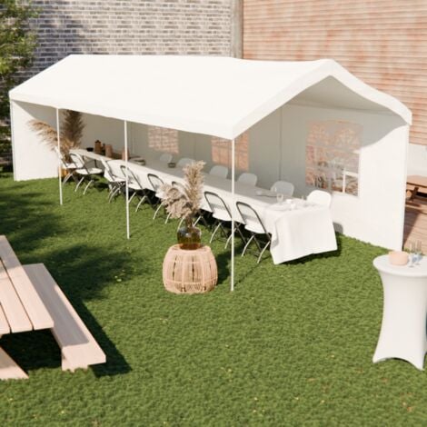 Reception tent - Burdigala 3x9m -  White, metal connectors, garden tent ideal for reception to be used as a gazebo or arbour