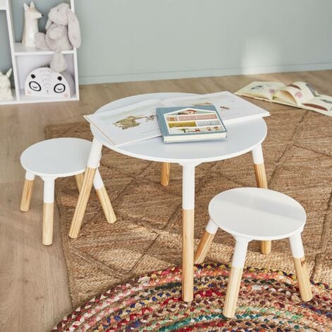 Round wooden kids clearance table