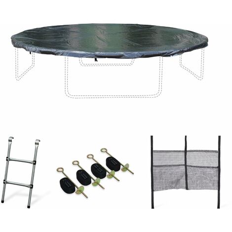 Trampoline Accessories Pack Various Sizes Ladder Rain Cover Shoe Net Anchor Kit Tracc430