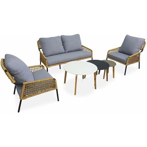 4 seater bamboo store sofa set