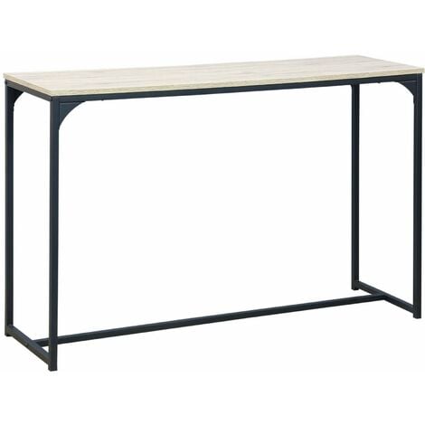 Wood Effect Console Table, Black Hallway Side Table