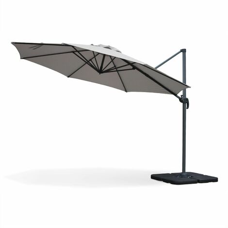 parasol cantilever tilt rotating folding grey light