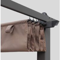 Beige-Brown canopy roof for 3x4m Condate gazebo - pergola replacement canopy, replacement canopy - Beige-brown