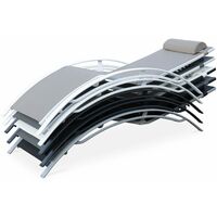 aluminium and textilene sun loungers