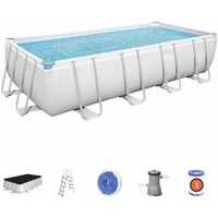 Bestway Vostok 5x2m above ground tubular swimming pool, grey, rectangular, with pump, filter cartridge, diffuser and ladder