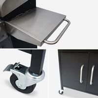 Gas barbecue - Albert - Barbecue 5 burners including 1 stainless steel side burner