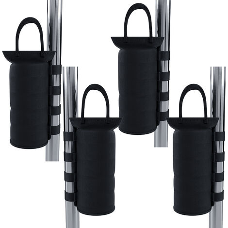 Set Di 4 Pezzi Pesi Per Gazebo Sacchi Di Sabbia Riempibili Per Gambe Ombrellone Qualità Industriale 600D Zavorre Universali Per Qualsiasi Gazebo Pop Up Tenda Resistente Con Doppia Cucitura Nero