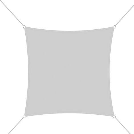 Vela Ombreggiante Quadrata Parasole Tenda Da Sole 180 gr/m² Traspirante Anti UV Impermeabile Resistente Esterno Giardino Piscina Terrazzo Funi Ancoraggio Occhielli In Acciaio (3.6 x 3.6 m, Bianco) - M (1/5)