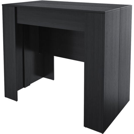 Tavolo Consolle Allungabile Oslo Plus Fino A 3 Metri, Tavolo 14 Posti Salvaspazio Multiposizione, Design Moderno Ed Elegante, Consolle per Casa E Ufficio, 78 x 51 x 90 cm, Colore Nero