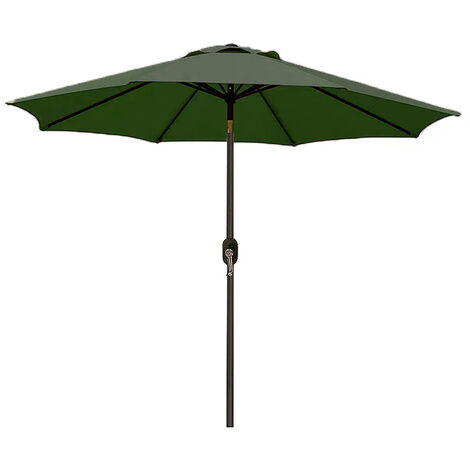 Arreditaly Ombrellone Da Giardino Parasole Per Balcone Con Air Vent Inclinazione Regolabile Apertura A Manovella Anti UV Impermeabile Per Mare Spiaggia Piscina Terrazzo 2.7 M (Verde)