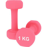 1 kg/rosa per aerobica hoinya Hex ginnastica e allenamento muscolare Set di 2 manubri corti in neoprene 