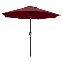 Arreditaly Ombrellone Da Giardino Parasole Per Balcone Con Air Vent Inclinazione Regolabile Apertura A Manovella Anti UV Impermeabile Per Mare Spiaggia Piscina Terrazzo 2.7 M (Rosso)