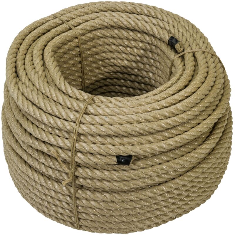 Tresse Polypropylène Blanc Ø5mm - 100m, Résistance 280kg - Corderies Tournonaises