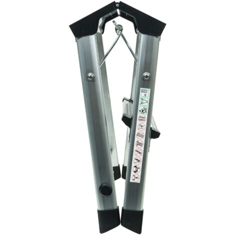 Escalera plegable de aluminio 2 peldaños WERKA PRO  H 40,4 cm