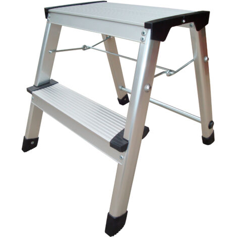 Escalera plegable de aluminio 2 peldaños WERKA PRO  H 40,4 cm