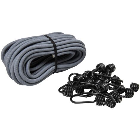 Rodillo tensor elástico de 10 m, Ø 8mm y 20 ganchos