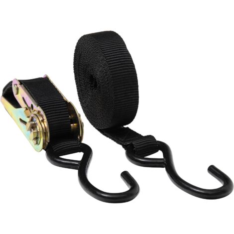 Correa con trinquete 2 ganchos 5m x 25mm WERKA PRO