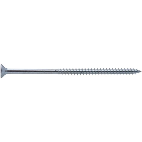 Tornillo de madera con cabeza avellanada PZ zincada Viswood rosca total 6x140 mm (x4 tornillos)