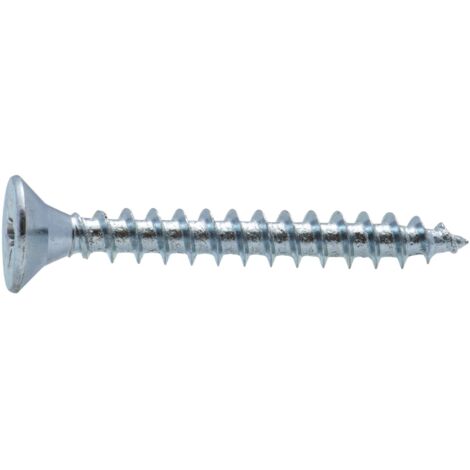 Tornillo para madera cabeza avellanada PZ galvanizado Viswood rosca total 4,5x30 mm (x100 tornillos)