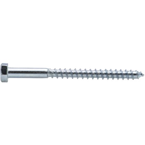 Tornillo de cabeza hexagonal zincada Viswood 8x80 mm (x3 tornillos)