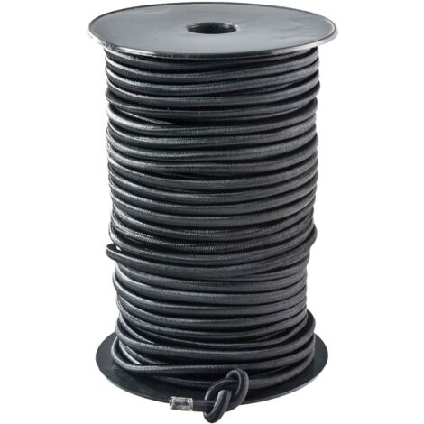 Tensor elástico negro longitudes múltiples WERKA PRO 4mm x 50 metros en bobina
