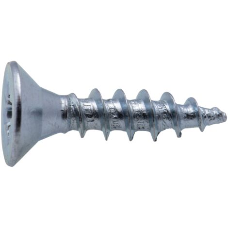 Tornillo de madera con cabeza avellanada PZ zincada Viswood rosca total 4,5x20 mm (x14 tornillos)