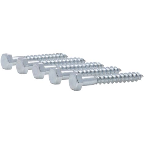 Tornillo de cabeza hexagonal zincada Viswood 8x60 mm (x4 tornillos de madera)