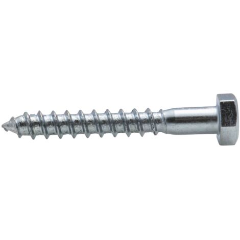Tornillo hexagonal galvanizado Viswood 8x50 mm (x20 tornillos para madera)