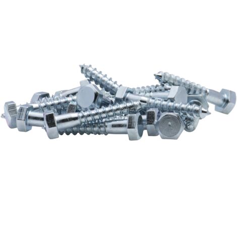 Tornillo hexagonal galvanizado Viswood 10x60 mm (x20 tornillos de madera)