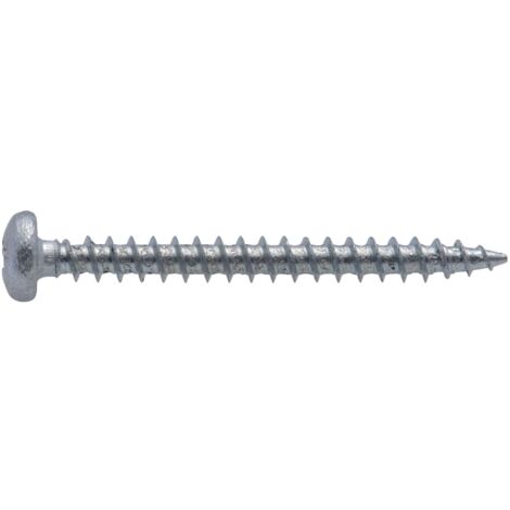 Tornillo aglomerado cabeza redonda PZ galvanizado en cruz Tornillo de madera 3x20 mm (paquete de 20 tornillos)