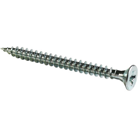 Tornillo de madera con cabeza avellanada PZ zincada Viswood rosca total 6x30 mm (x10 tornillos)