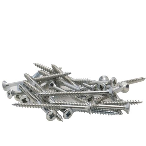 Tornillo de madera con cabeza avellanada PZ zincada Viswood rosca total 6x70 mm (x50 tornillos)