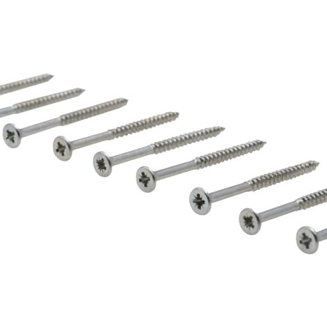 Tornillo de madera con cabeza avellanada PZ zincada Viswood rosca total 6x70 mm (x50 tornillos)