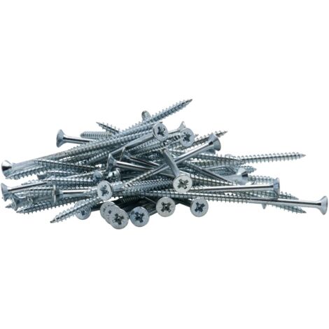 Tornillo para madera con cabeza avellanada PZ galvanizado Viswood rosca parcial 6x140 mm (x50 tornillos)