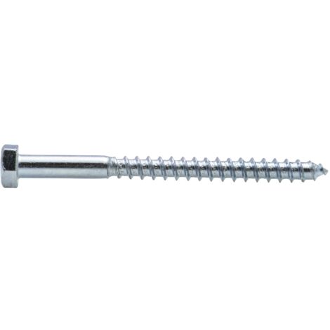 Tornillo de cabeza hexagonal zincada Viswood 8x100 mm (x20 tornillos de madera)