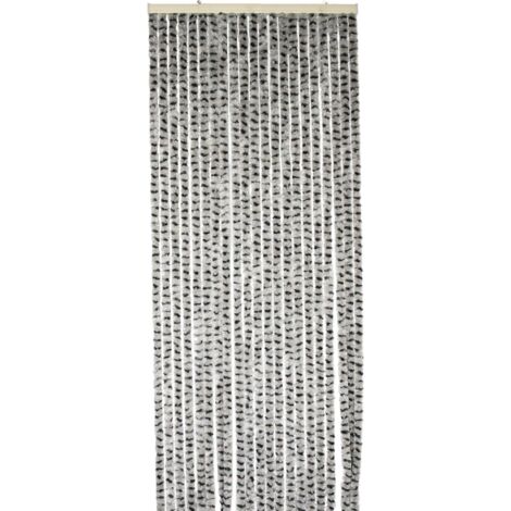 Cortina de chenilla gris claro y antracita WERKA PRO 90 x 220 cm