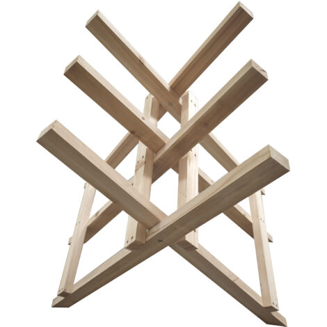 Caballetes de madera WERKAPRO con 3 soportes para cortar troncos