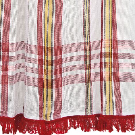 Cortina de Marsella tejida Rojo (225 x 140 cm)