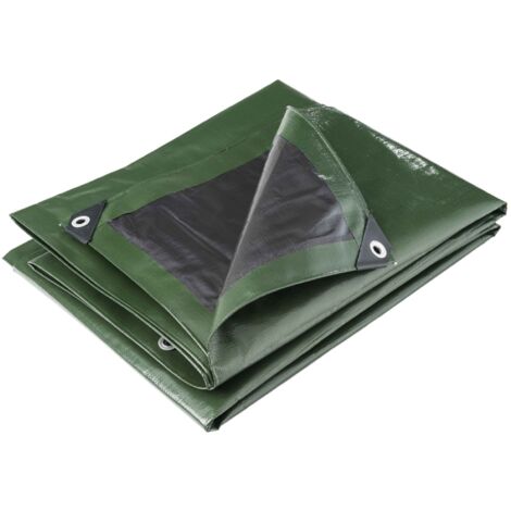 Lona multifuncional negra y verde 240 g/m2 WERKA PRO 2 x 3 m