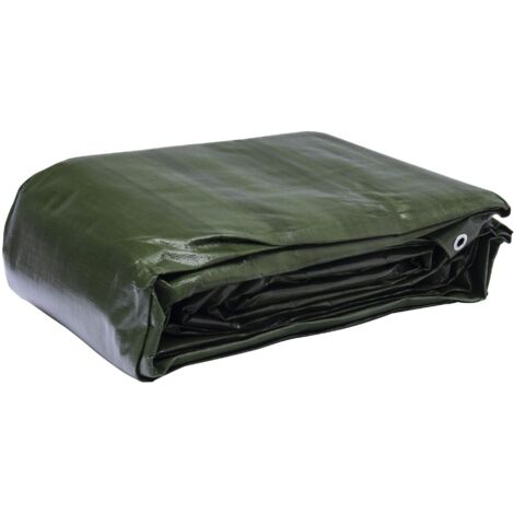 Lona multifuncional negra y verde 240 g/m2 WERKA PRO 5 x 8 m