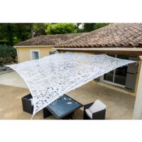 Rectangular Toldo Vela de Sombra 2.5 x 5 m Impermeable a Prueba de Viento protección UV Toldo Vela Impermeable con Cuerda Libre para Exterior, Jardin, Patio, Gris Claro