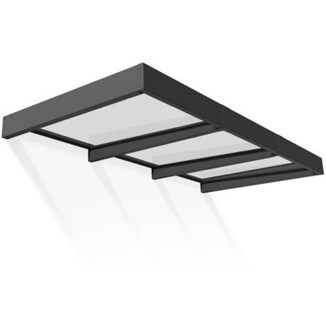 Palram - Canopia Aluminium Vordach Sophia XL 2814 Anthrazit 286x140x17 cm
