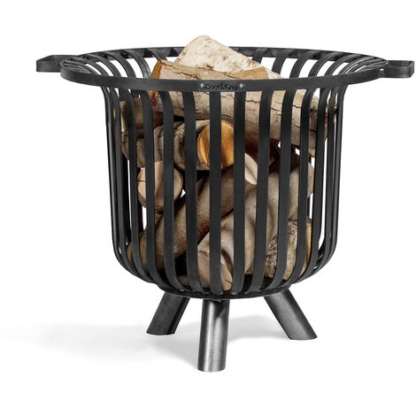 CookKing Stahl Feuerkorb Verona  Schwarz  60x60x52 cm