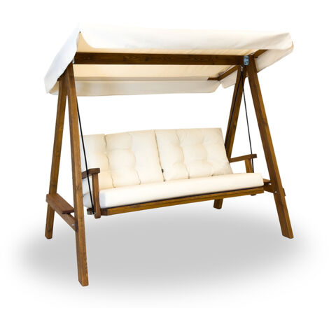 Westmann Holz Hollywoodschaukel Pera 2000  Beige  203x116x180 cm