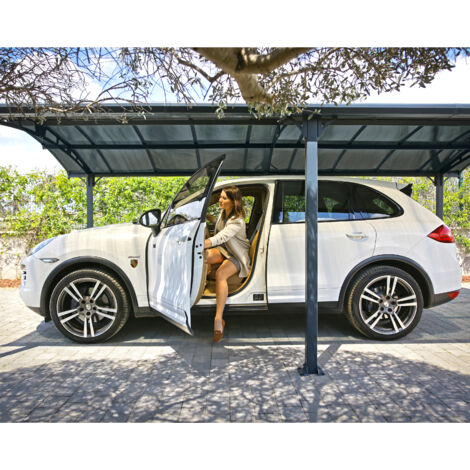 Palram - Canopia Aluminium Carport Arcadia 6400  Anthrazit  644x359x242 cm