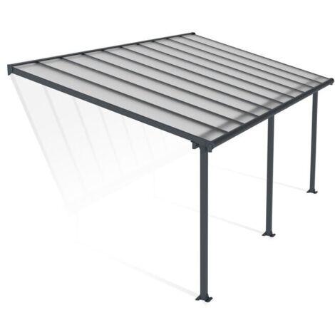 Palram - Canopia Aluminium Terrassenüberdachung Olympia Anthrazit 300x619x305 cm
